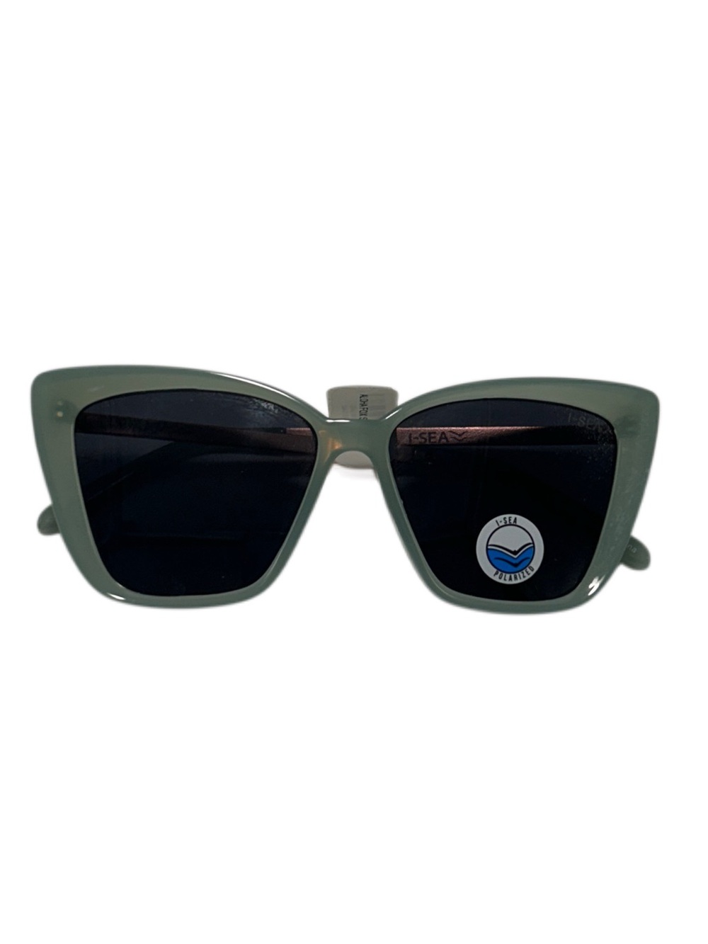 Sage Green Cat-Eye Women's Sunglasses with Dark Lenses - Picture 2 of 10